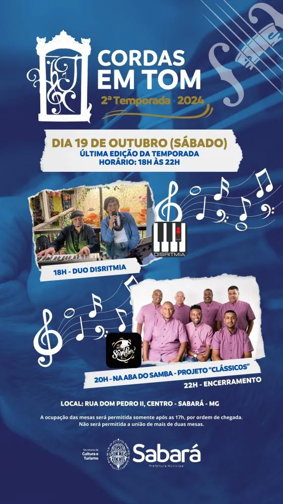 Neste sábado tem Cordas e Tom: Uma experiência cultural imperdível no coração de Sabará
