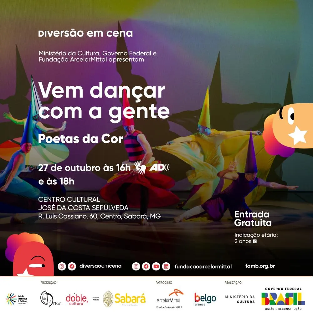 Diversão em Cena em Sabará apresenta 'Poetas da Cor' - um mergulho nas cores da alma