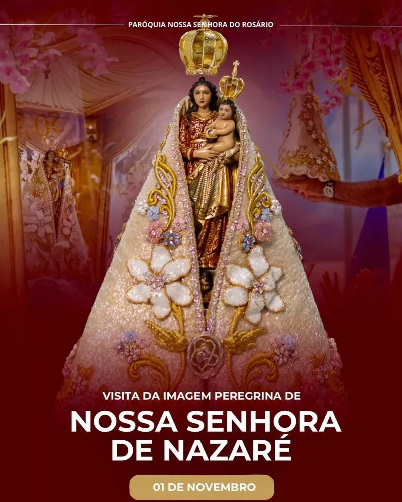 Paróquia Nossa Senhora do Rosário receberá imagem peregrina de Nossa Senhora de Nazaré