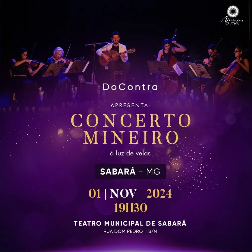 DoContra encanta Sabará com concerto à luz de velas e entrada gratuita