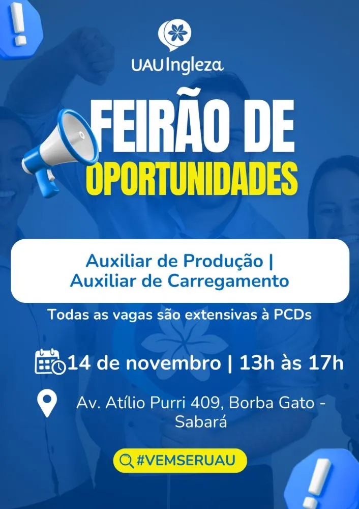 Empresa oferece vagas de emprego em Sabará com benefícios atrativos nesta quinta-feira