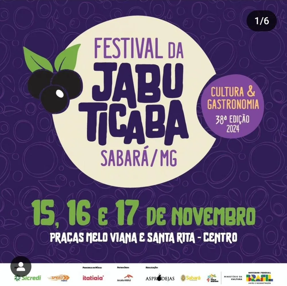 Fique por dentro da programação do Festival da Jabuticaba 2024 em Sabará