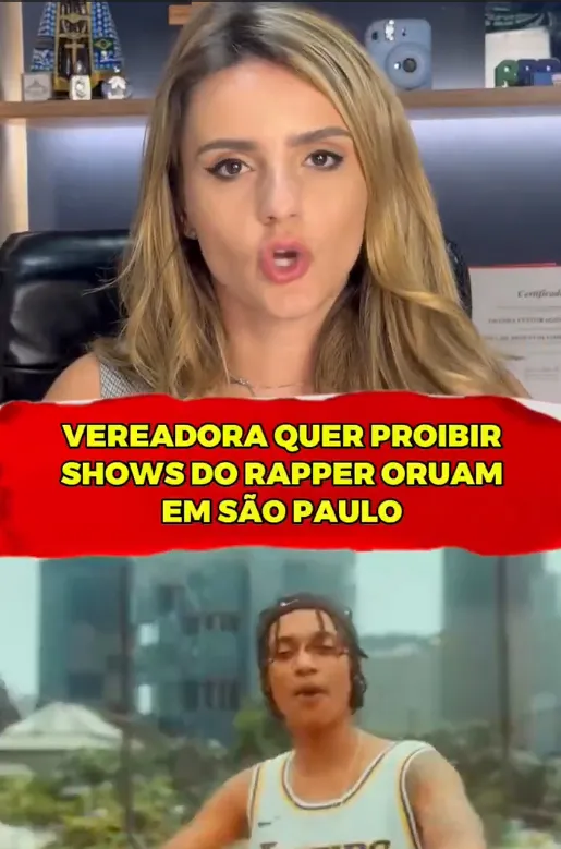 Amanda Vettorazzo propõe proibição de shows com apologia ao crime em São Paulo