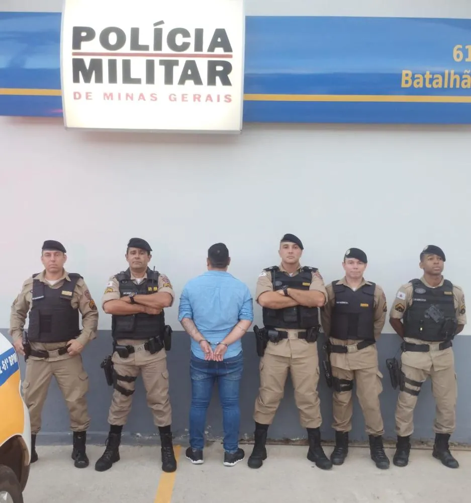 Militares do 61º Batalhão de Sabará efetuam a prisão de estelionatário que se passava por gerente de banco