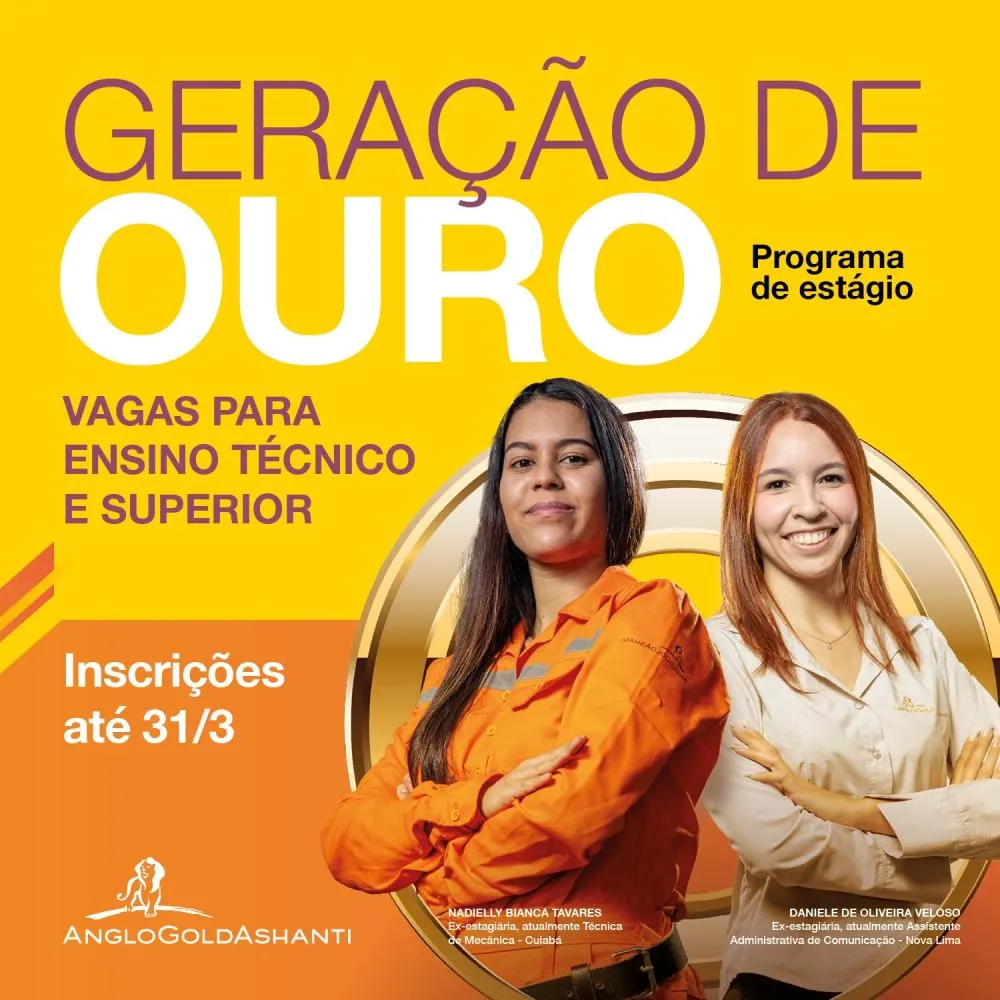 AngloGold Ashanti abre inscrições para Programa de Estágio em Sabará e outras unidades