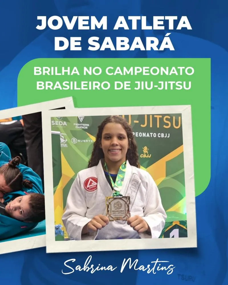 Sabrina Martins Silva, Atleta de Sabará, conquista medalhas no Campeonato Brasileiro de Jiu-Jitsu 2025