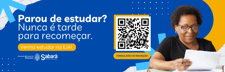 Sabará abre inscrições para vagas remanescentes da EJA
