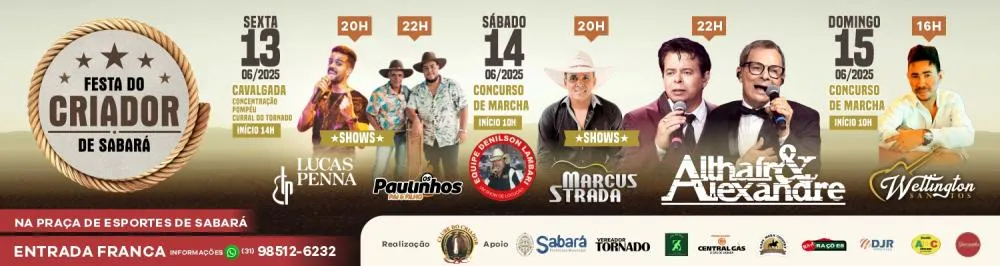 SABARÁ RECEBE A TRADICIONAL FESTA DO CRIADOR