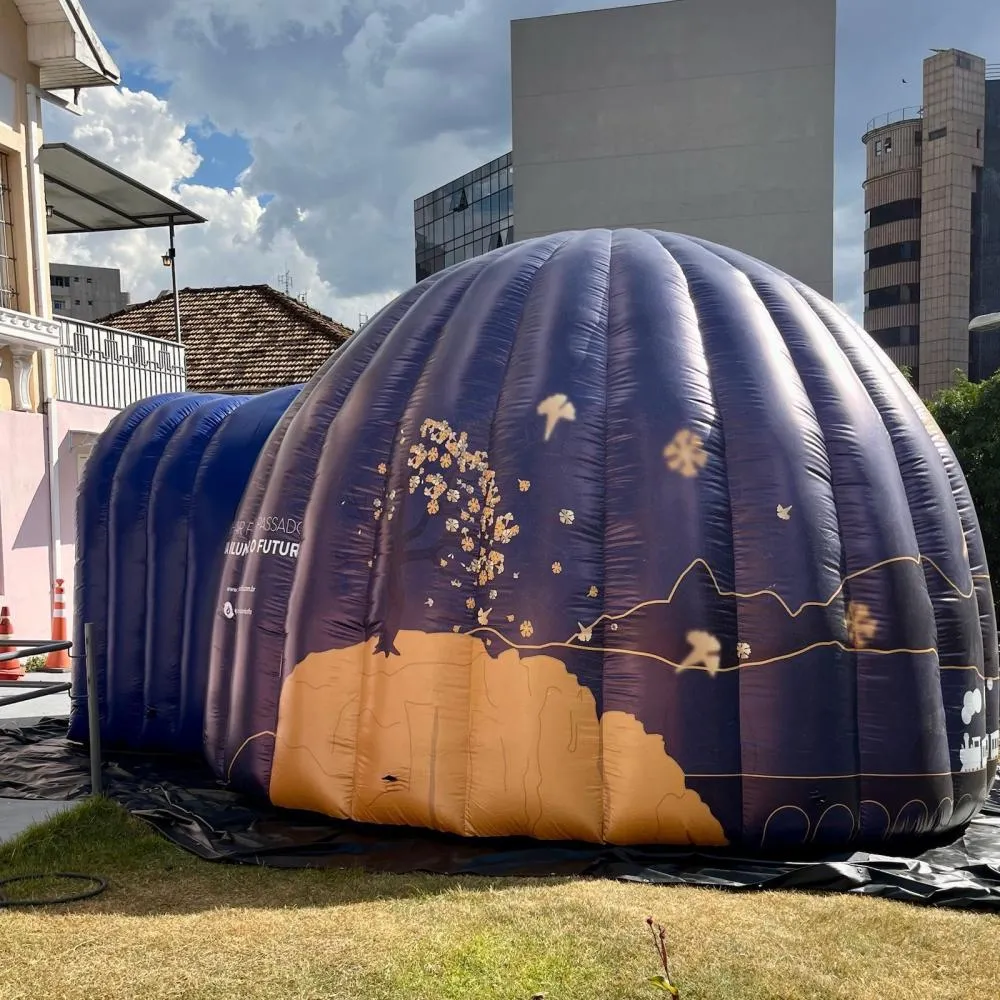 Planetário Sankofa estreia em Sabará com sessões imersivas gratuitas na Praça Santa Rita
