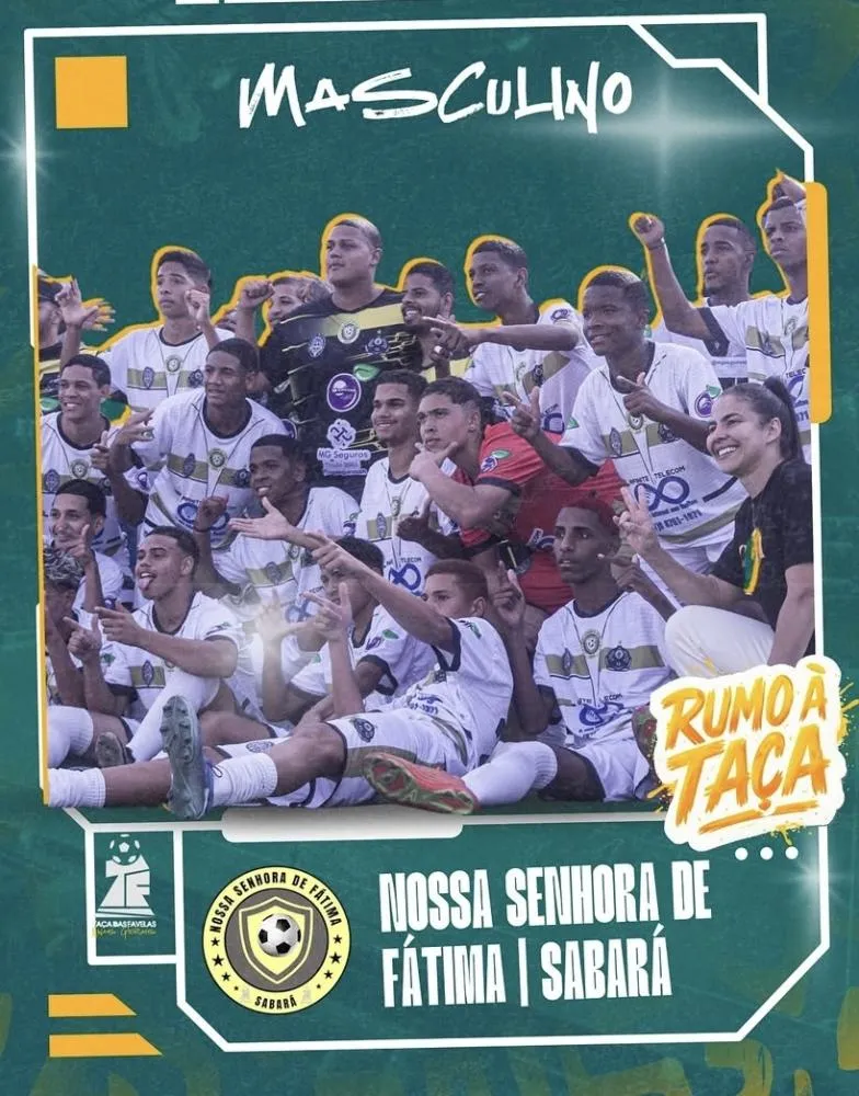 Sabará faz história: Nossa Senhora de Fátima conquista título inédito da Taça das Favelas MG