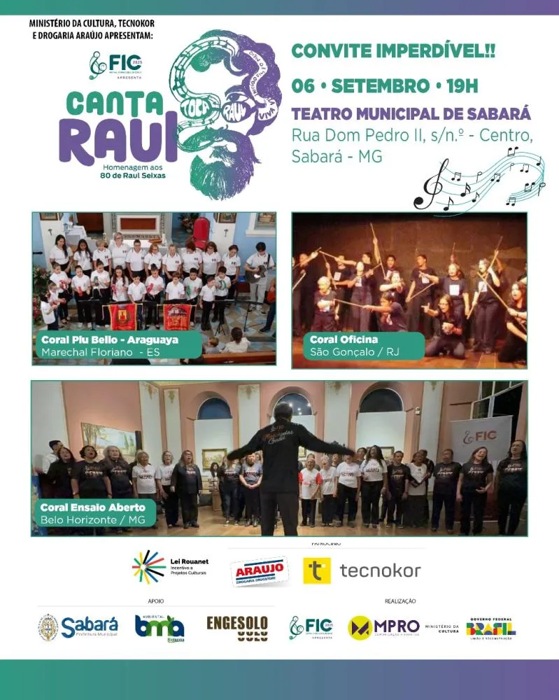 SABARÁ, É A SUA VEZ DE CANTAR RAUL!