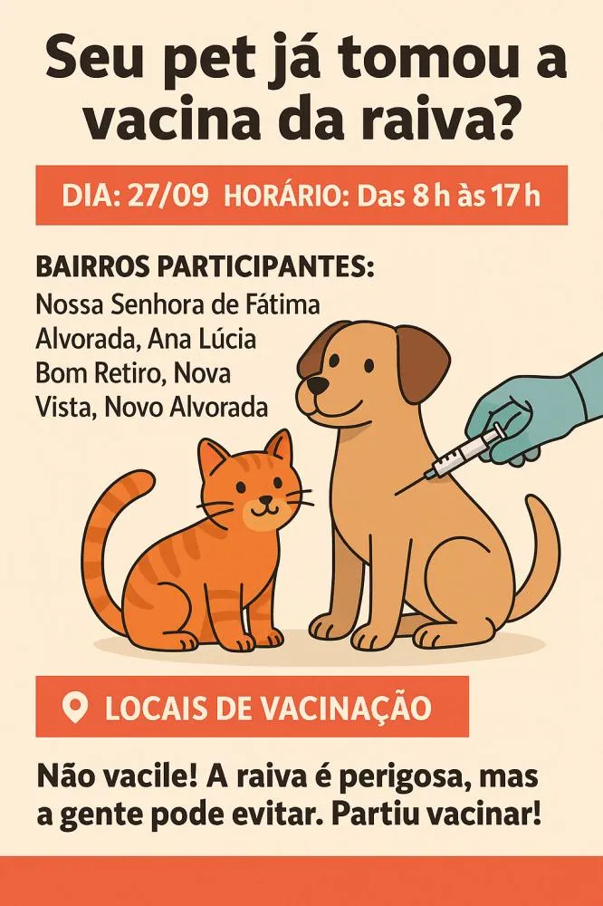 Campanha de vacinação antirrábica chega a novos bairros de Sabará neste sábado