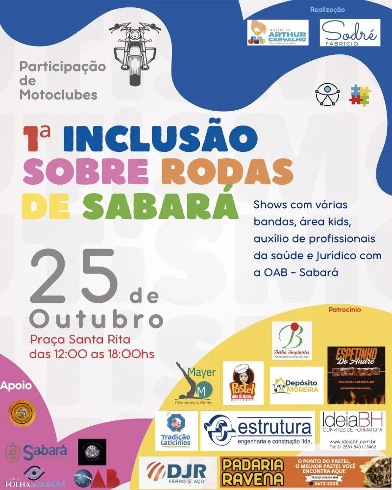 1º Evento Inclusivo Sobre Rodas em Sabará promove diversidade e acessibilidade