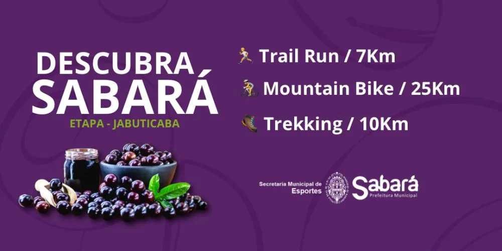 Sabará Esportes: Desafio Descubra Sabará – Etapa da Jabuticaba 2025 será destaque no Festival da Jabuticaba