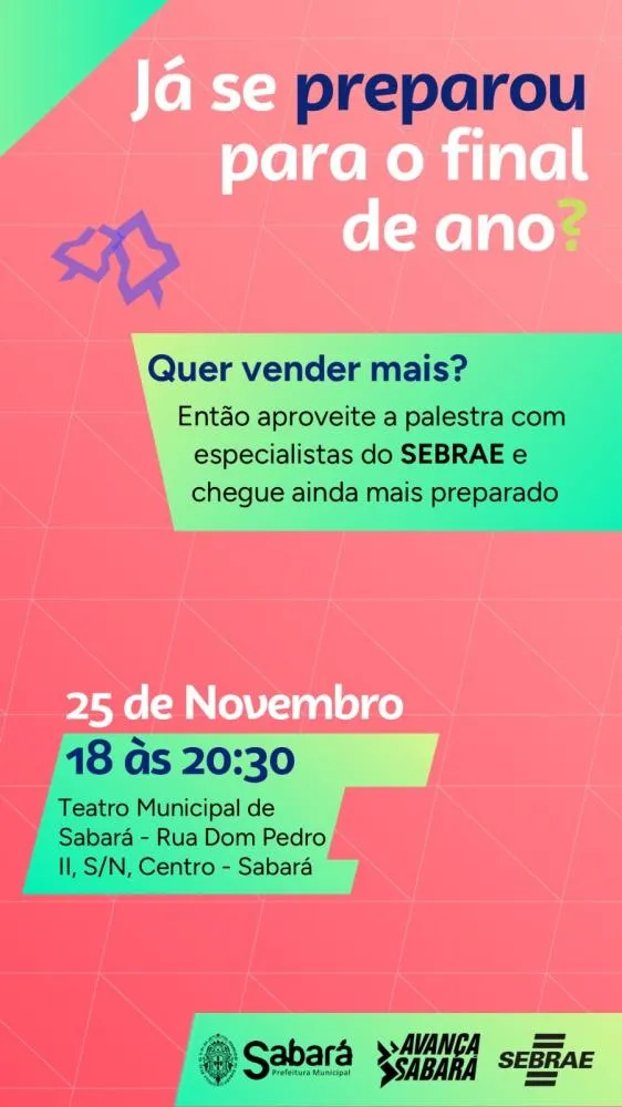 Sebrae Minas realiza em Sabará o evento “Da Gestão à Venda Lucrativa” para impulsionar negócios no fim de ano