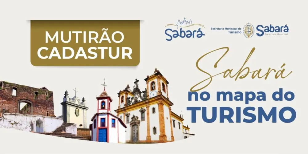 Sabará promove mutirão gratuito para cadastrar empreendimentos turísticos no Cadastur