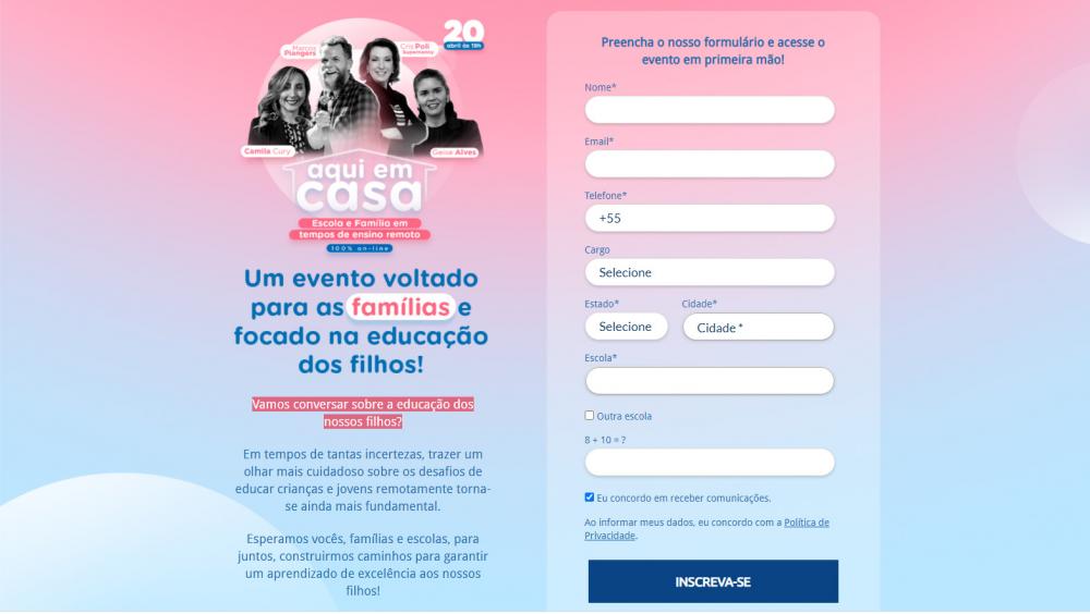 Cris Poli, Marcos Piangers e Camila Cury participam de evento gratuito para falar de educação com as famílias