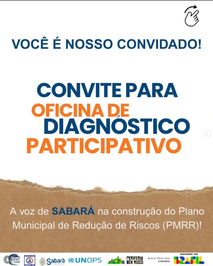 Sabará promove oficinas participativas para ouvir moradores e construir Plano Municipal de Redução de Riscos