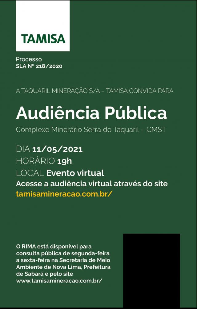 A Taquaril Mineração convida: