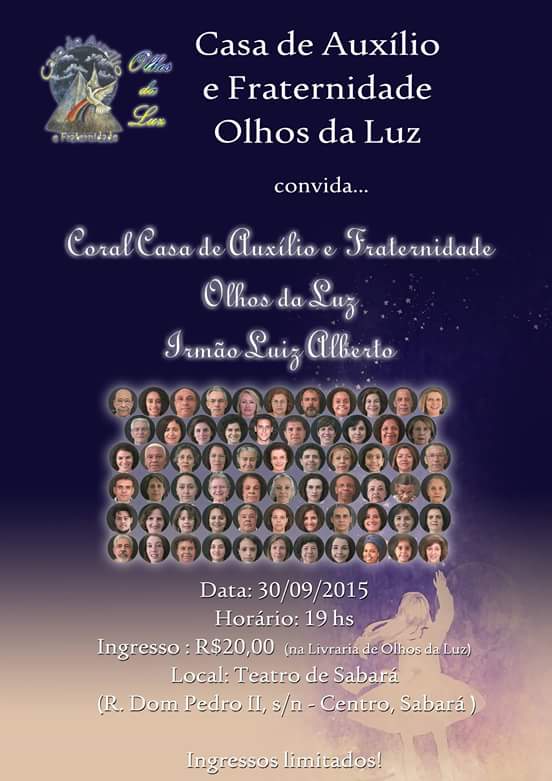 Teatro Municipal recebe Coral Olhos da Luz 