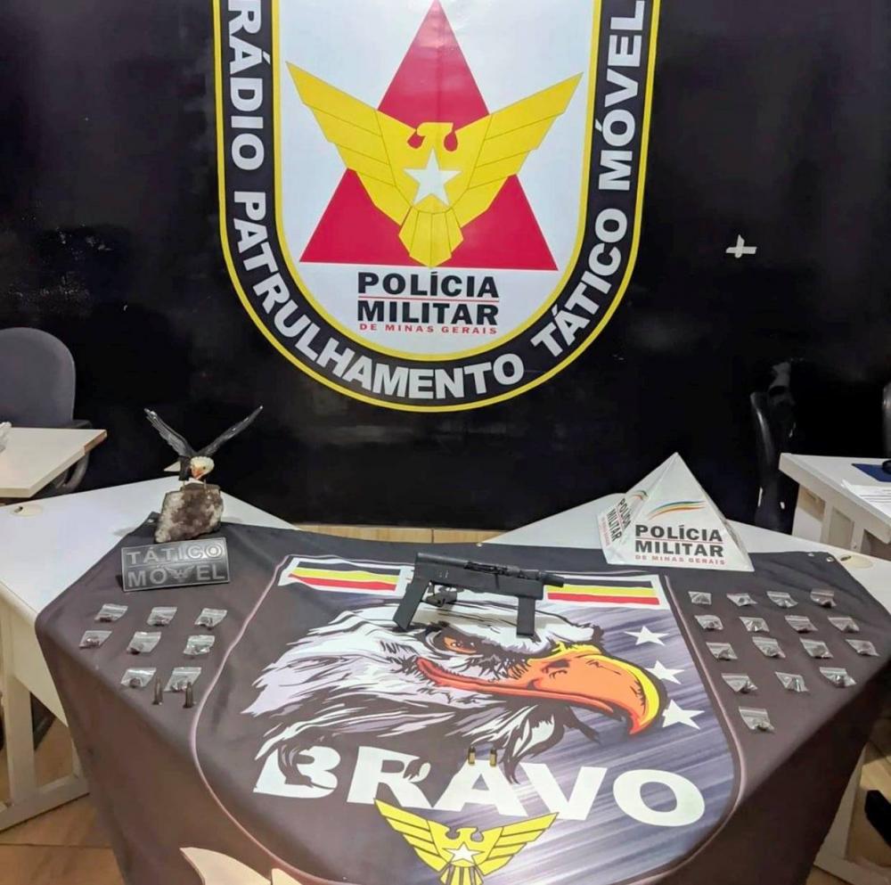 Polícia Militar apreende submetralhadora de fabricação caseira no Córrego da Ilha