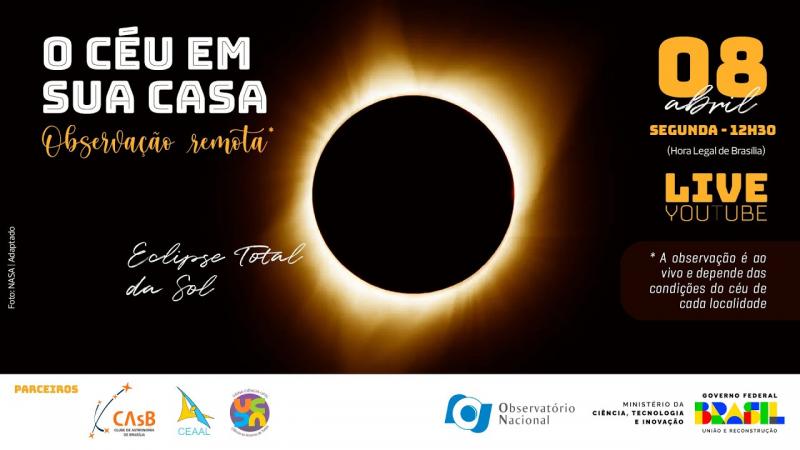 ASSISTA O ECLIPSE SOLAR AO VIVO!