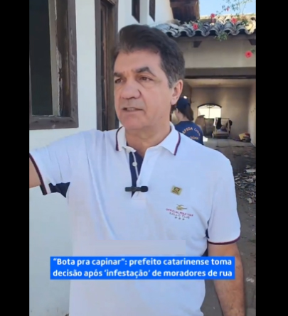 Prefeito de Criciúma faz abordagem a moradores de rua que pode virar exemplo em todo país