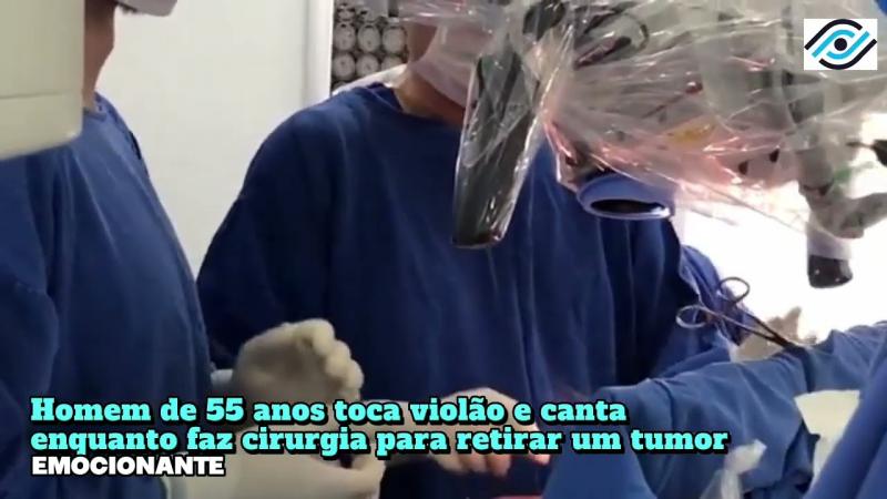 Paciente canta e toca violão durante cirurgia para retirada de tumor cerebral
